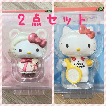 2개 Happy 복권 HELLO KITTY 50th 키티 A상 피규어