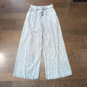 완판템 니코앤드 프린지 데님 와이드 팬츠