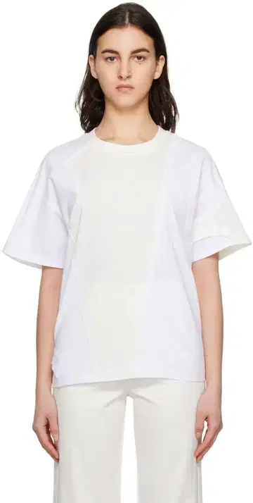 3.1 Phillip Lim 패널 디콘스트럭트 티셔츠 블루