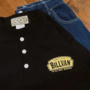 택 포함 새상품 BILLVAN 헨리넥 반팔 티셔츠 블랙 XL 사이즈