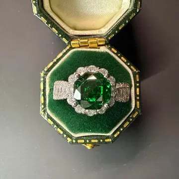 보석 반지 에메랄드풍 사이즈 조절 가능 미사용 새상품 새상품급! 366