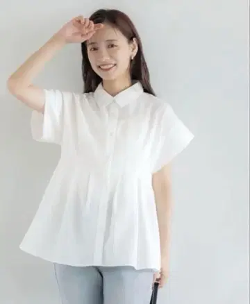 [온라인 전점 거의 완판] coca 축구 턱 블라우스 화이트 M