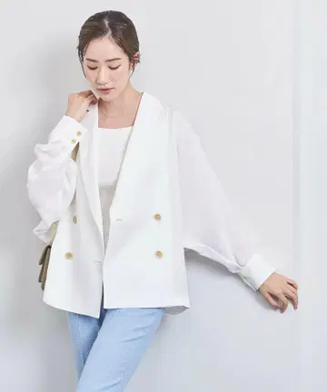 돌먼 슬리브 블라우스 자켓 유나이티드 애로우즈