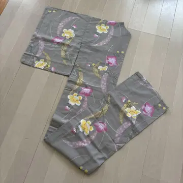 여성용 유카타 면 폴리 그레이지 꽃무늬