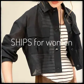 미사용 SHIPS for women 시어 셔츠 블랙 자켓