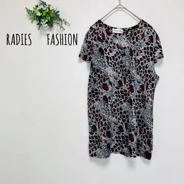 RADIES FASHION 튜닉 원피스 반팔 올 패턴
