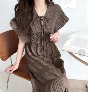 mily bilet 마조리카 플리츠 개더 플레어 원피스 S