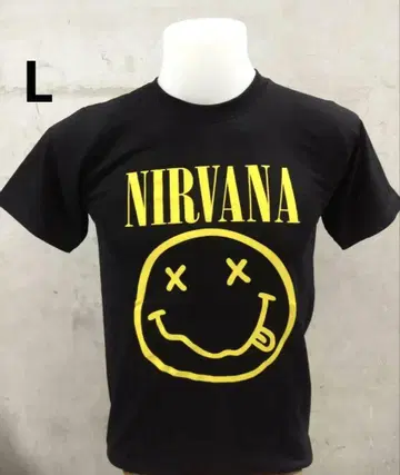 새상품 Nirvana 닐바나 L 사이즈 밴딩 티셔츠
