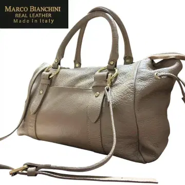 Marco Bianchini 천연 가죽 핸드백 베이지 2WAY