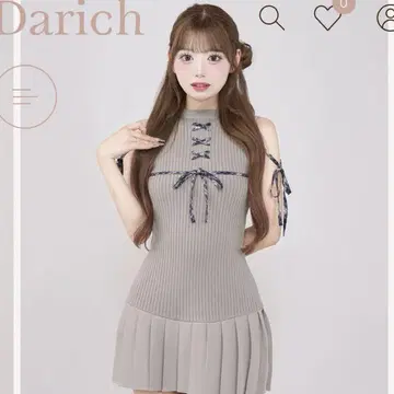 darich 도킹 레이스업 미니 원피스