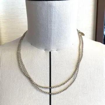 ROPE 비즈 롱 목걸이 작은 알갱이
