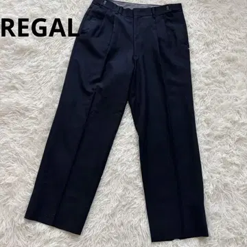 REGAL 슬랙스 네이비 스트라이프 투 턱 L 상당