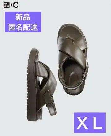 새상품 유니클로 C 올리브 크로스 스트랩 샌들 XL UNIQLO