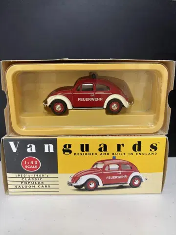 Vanguards VW 스플릿 스크린 비틀 독일 소방차 미니카