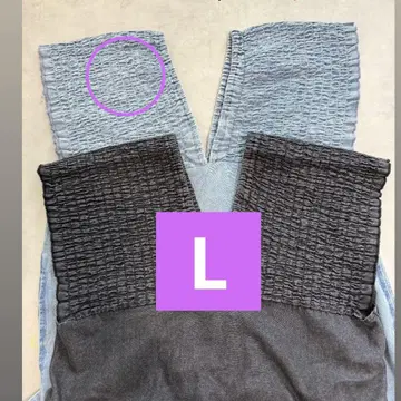 시마무라 데님 셔링 원피스 색스 L 사이즈