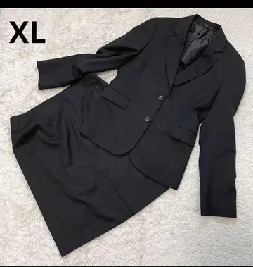 296 아오키 레뮤 스커트 수트  블랙 워셔블 XL