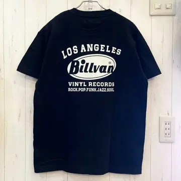 새상품 BILLVAN 아메리칸 스탠다드 프린트 티셔츠 블랙