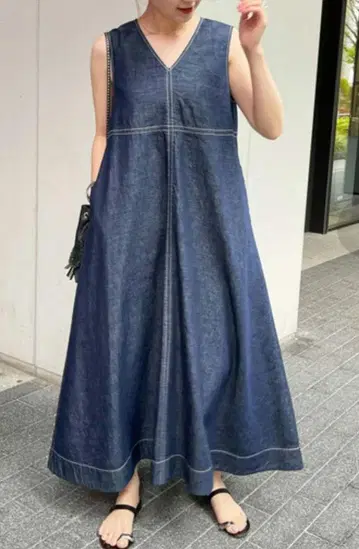 Spick & Span 텐트 라인 V넥 원피스