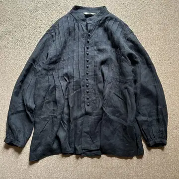이치 앤티크 ICHI Antiquites 린넨 블라우스 핀턱