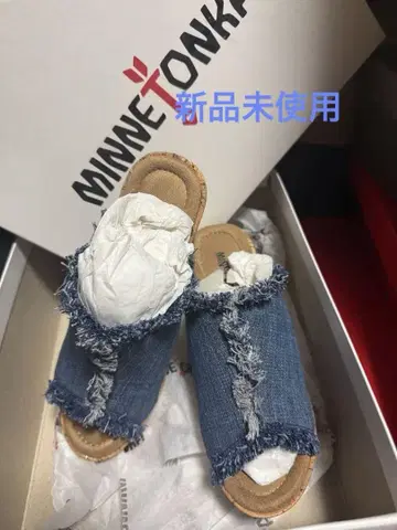 미네통카 데님 뮬 새상품