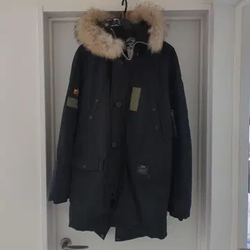 rvddw 밀리터리 스타일 탈부착 가능한 퍼 코트 Size L