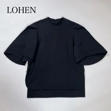 새상품급 LOHEN 로헨 벨 슬리브 블라우스 블랙 검정 프리 사이즈