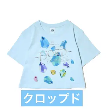 Mrs. GREEN APPLE FJORD 크리스탈 티셔츠 라이트 블루