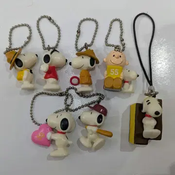 헤이세이 레트로 스누피 55주년 스트랩 키링 카스테라 스누피