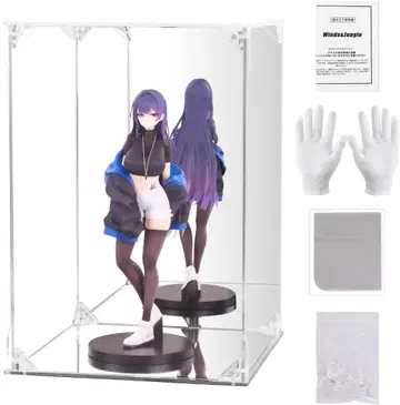 피규어 케이스 UV 차단 기능 포함, 받침대 및 뒷면 거울 포함
