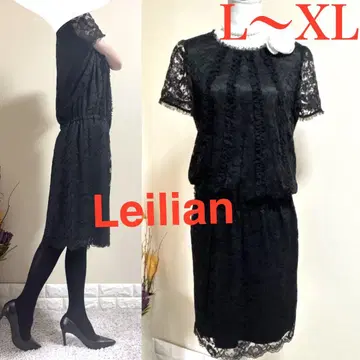 새상품급! 레리안 Leilian 레이스 원피스 블랙 포멀 L XL
