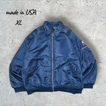 새상품급 MA-1 옷깃 네이비 구제 의류 나일론 플라이트 자켓 블루종