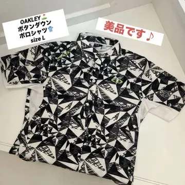 Oakley 기하학 패턴 피케 셔츠 L