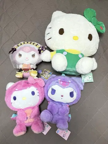 미사용 새상품 산리오 헬로키티 쿠로미 봉제 인형 빅 공룡 4종