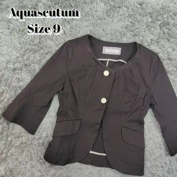 Aquascutum 노카라 자켓 9부 소매 스트레치 일본제