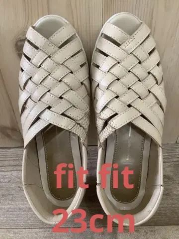fit fit 베이지 뜨개질 디자인 신발