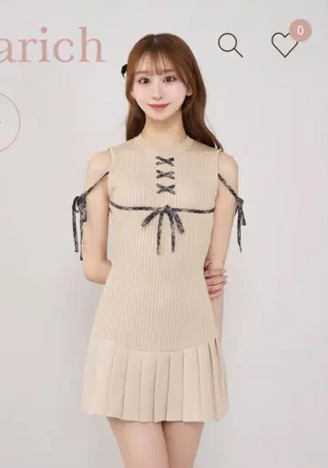 도킹 레이스업 미니 원피스