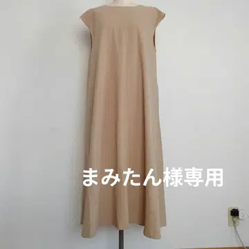 핸드메이드, 약간 프렌치 슬리브 원피스, 면 린넨 와셔 원단