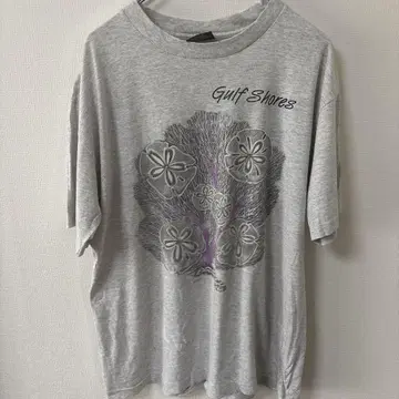90s USA제 빈티지 아트 플라워 꽃 티셔츠 티 구제 의류 레어