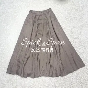 25년 새상품급 spick&span 린넨 블렌드 이지 플레어 스커트