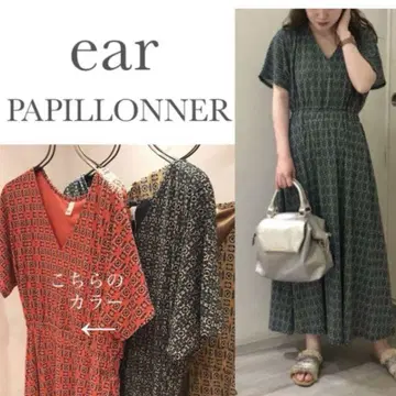 새상품급! ear PAPILLONNER 이아파피요네 롱 원피스 반팔