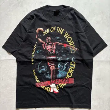 90s Michael Jordan 티셔츠 THUNDER 구제 의류 레어