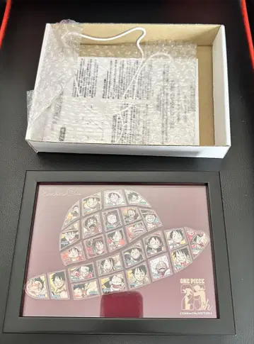 원피스 연재 25주년 기념 밀짚모자 액자 핀즈 세트 루피