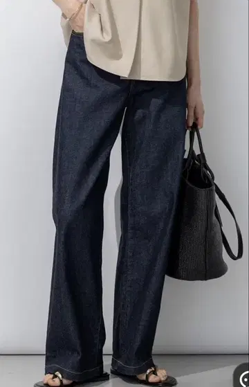Oggi 3월호 게재 23구 DENIM 스트레치 와이드 팬츠