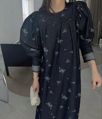 willfully 플라워 프린트 데님 OP