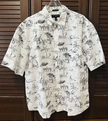 BANANA REPUBLIC XL 오버 사이즈 동물 패턴 셔츠