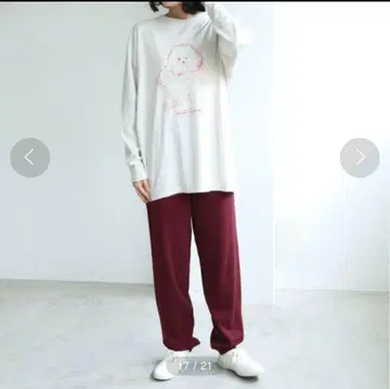 뷔르데사봉 가스코튼 니트 팬츠 보르도
