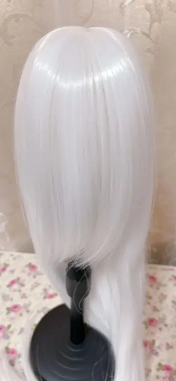 인형 커스텀용 내열 가발 8~9인치 화이트