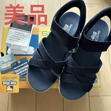 스케쳐스 Slip-ins 네이비 스포츠 샌들