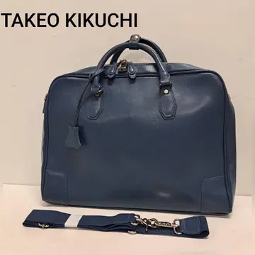 TAKEO KIKUCHI 가죽 백 브리프 케이스 블루