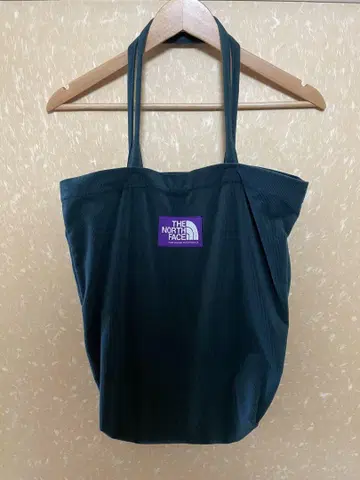 THE NORTH FACE 코듀로이 토트백 퍼플 라벨 그린